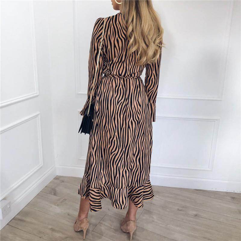 Vestido Midi Animal Print Ísis - Sua Boutique