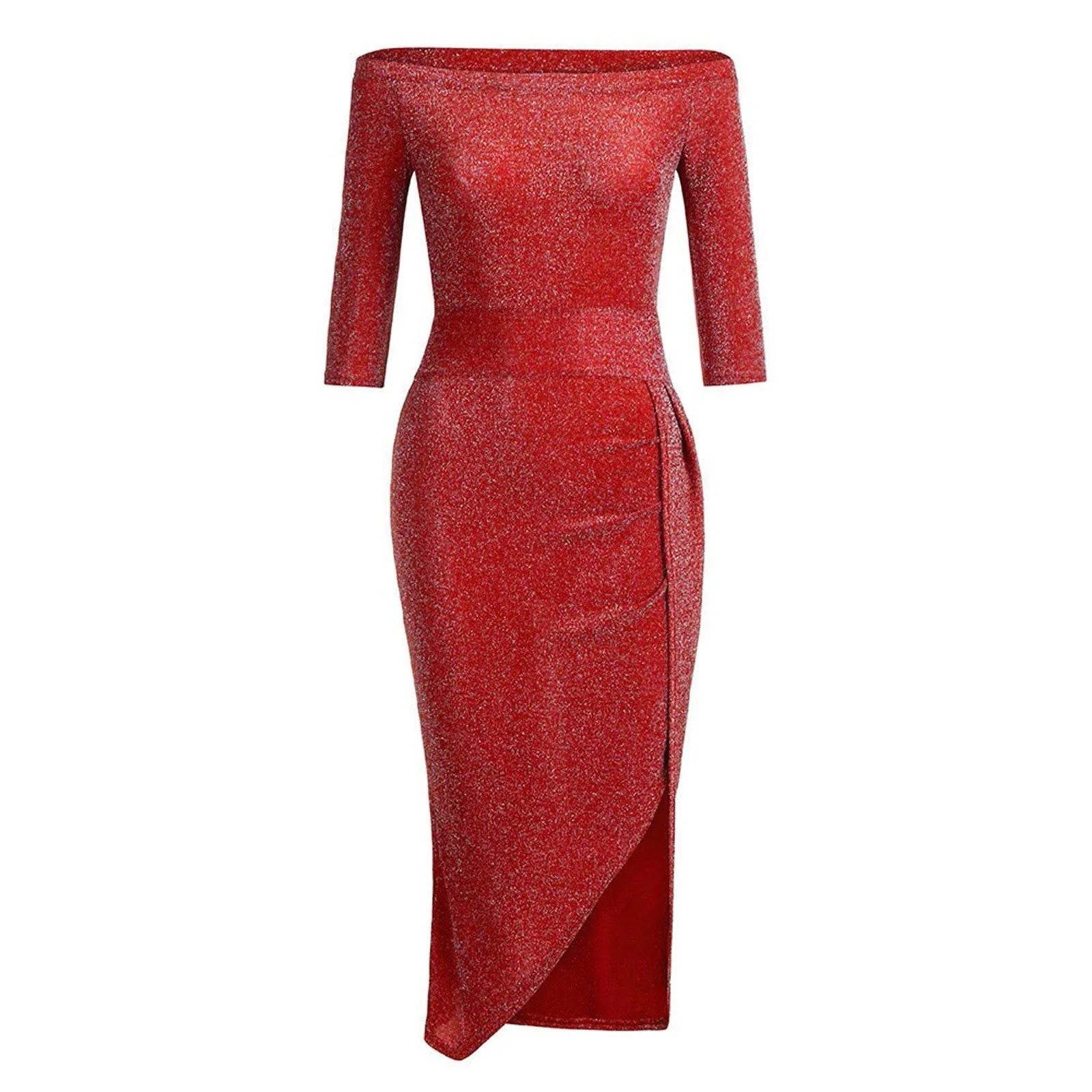 Vestido Sexy com Fenda Lateral - Sua Boutique