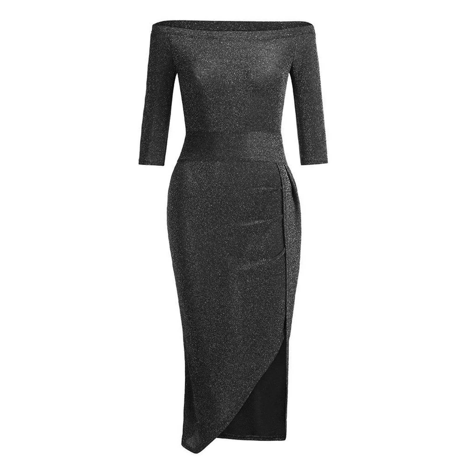 Vestido Sexy com Fenda Lateral - Sua Boutique