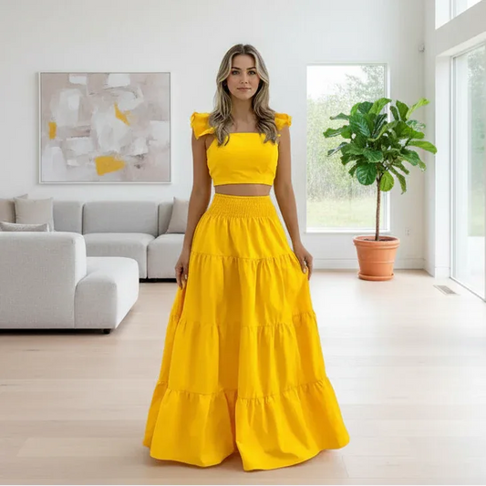 Conjunto Cropped e Saia Maze - Sua Boutique